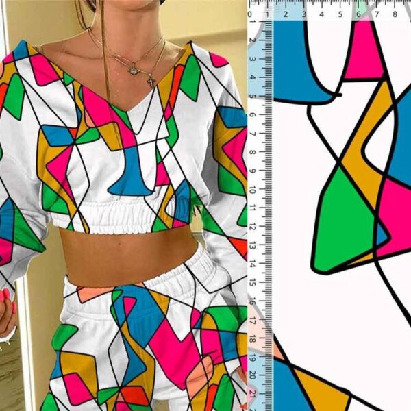 Prevešanka z vzorcem GEOMETRIJSKIH LIKOV-meter na meter