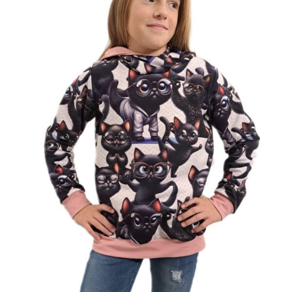 Hoodie kapucar ČRNI MUCKI-meter na meter