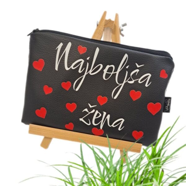 Toaletka / večja torbica NAJBOLJŠA ŽENA-meter na meter