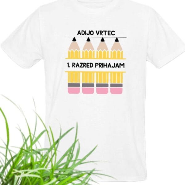 Majica s tiskom ADIJO VRTEC-meter na meter