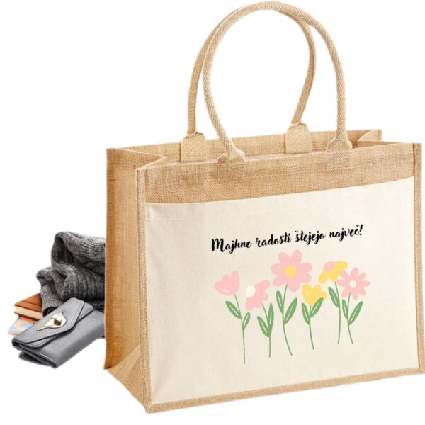 Vrečka MAJHNE RADOSTI ŠTEJEJO NAJVEČ-meter na meter