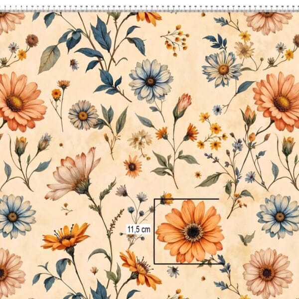 Jersey z vzorcem CVETLIČNI-meter na meter