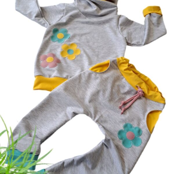 Hoodie kapucar ROŽICE-meter na meter