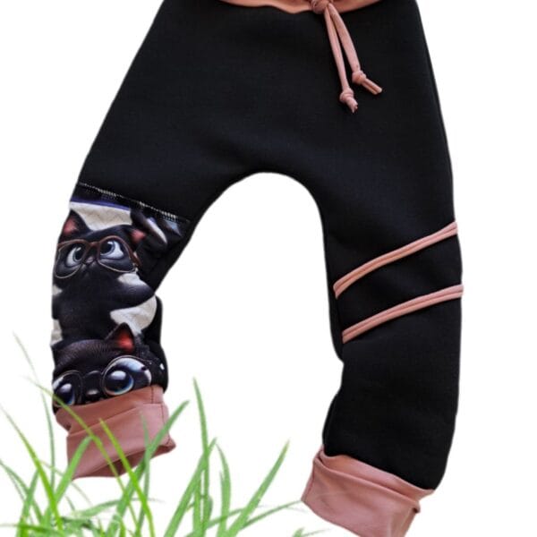 Baggy hlačke ČRNE MUCKE-meter na meter