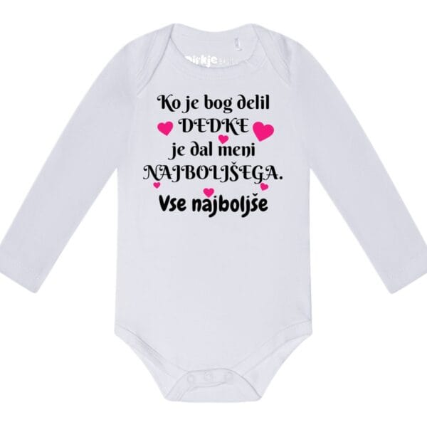 Body-ji z VOŠČILOM ZA rojstni dan DEDKU-meter na meter