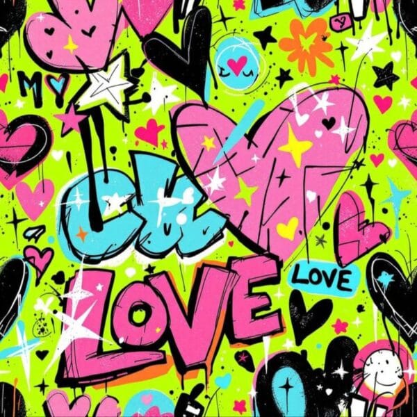 Jersey z vzorcem GRAFITNO SRCEmeter na meter